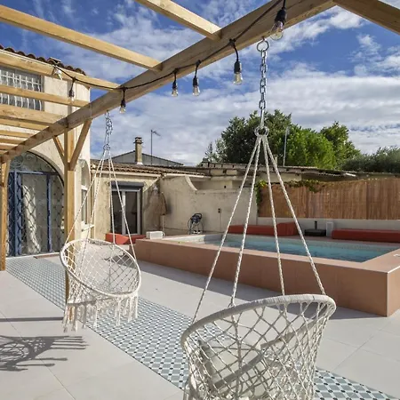 Maison Sellito 9p In Les Angles With Pool